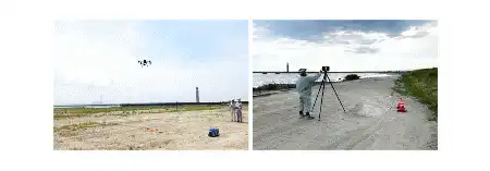 【夢洲での実作業】UAV（ドローン）を使用した測量と３Ｄレーザースキャナを使用した測量