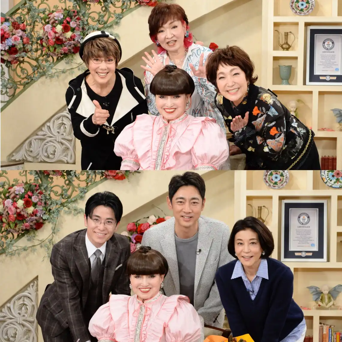 Fujimori of Oriental Radio sweats profusely as he is tossed about by his senior colleagues!? "Platinum Family" members appear on "Tetsuko's Room" 50th anniversary special