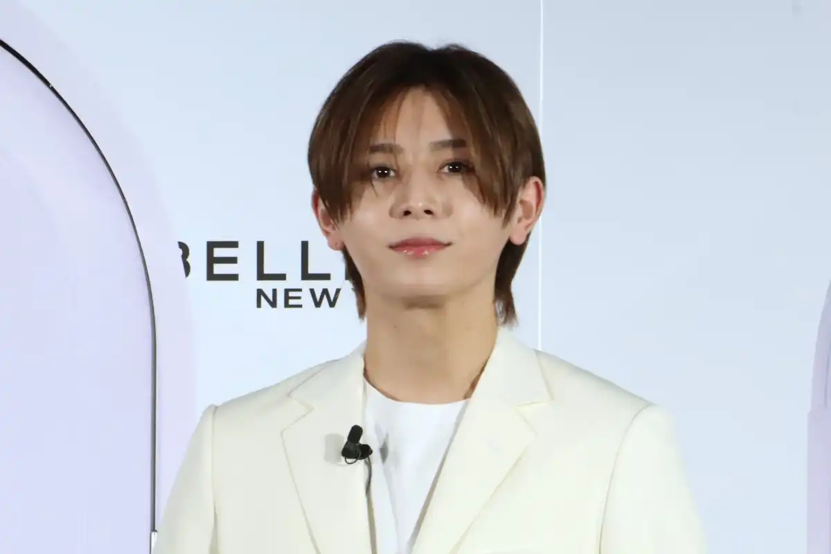 「メイベリン ニューヨーク ジャパンアンバサダー発表会」に出席した「Hey！ Say！ JUMP」の山田涼介さん